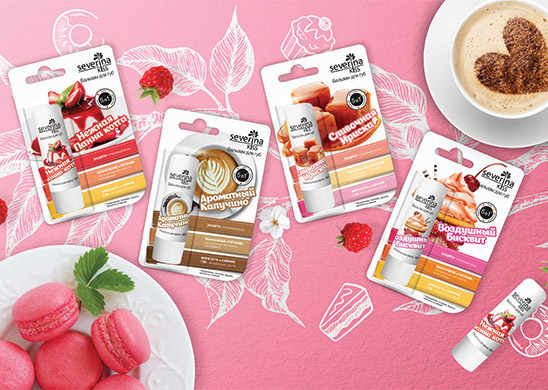 Диетические бальзамы для губ Северина