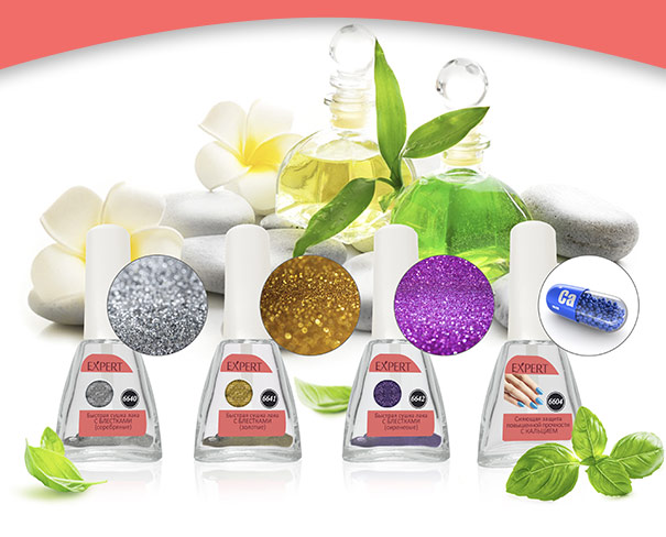 № 6641 Экспресс-средство для быстрой сушки лака с золотыми блёстками