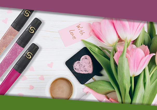 Блеск для губ коллаж