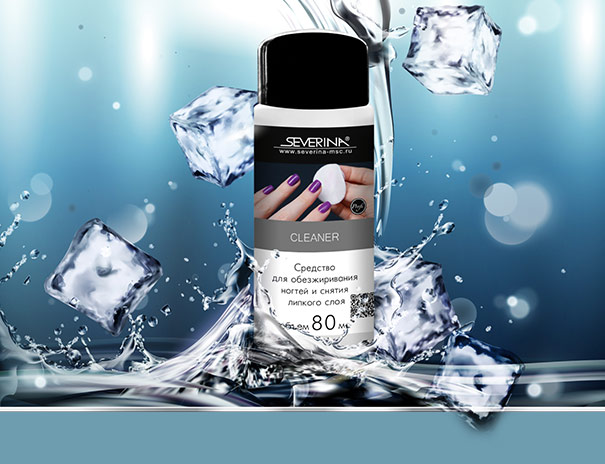 Cleaner - жидкость для обезжиривания ногтей и снятия липкого слоя 80 мл
