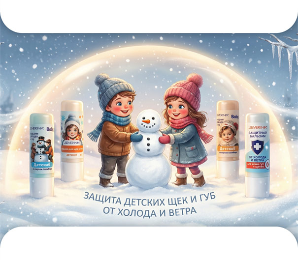 Детские бальзамы для щек и губ 0+